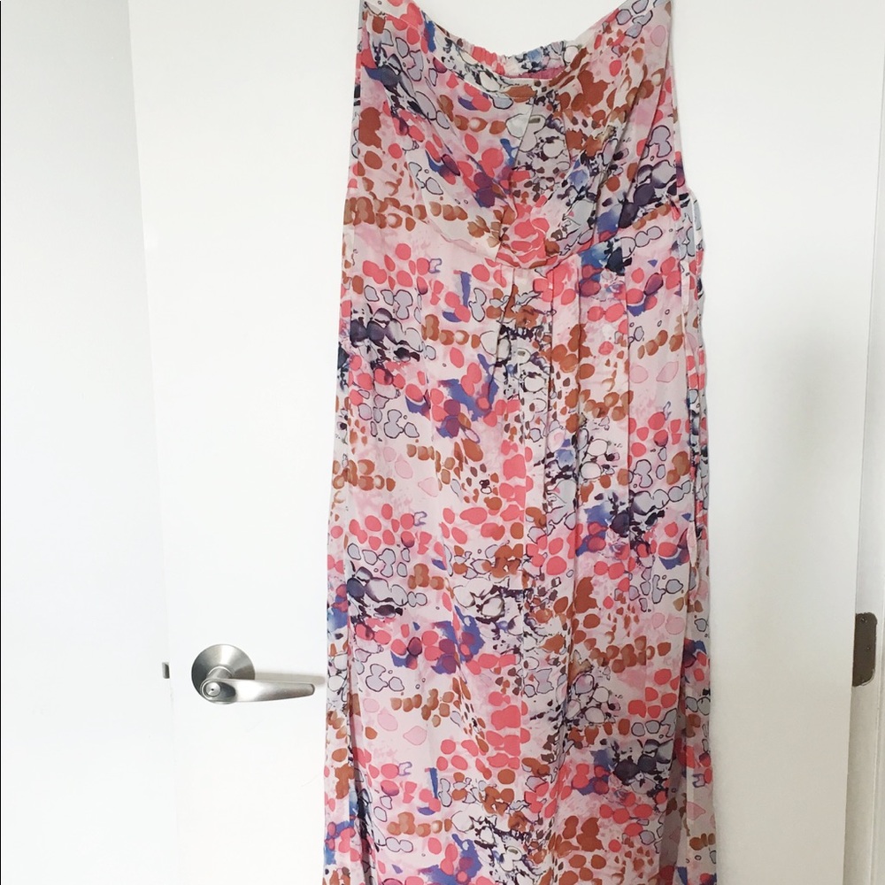 Gap Strapless Multi Colored Print Maxi Dress - image 3